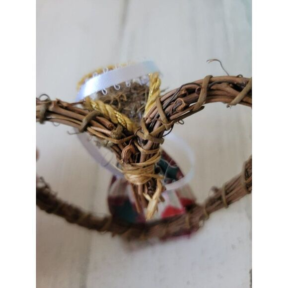 Mini heart wreath angel handmade ornament Xmas decor - Picture 5 of 5